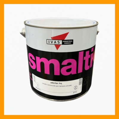 ADERLAC HQ 1 LT SEMILUCIDO BIANCO/COLOR SMALTO A SOLVENTE PER LAMIERE ZINCATE IVAS