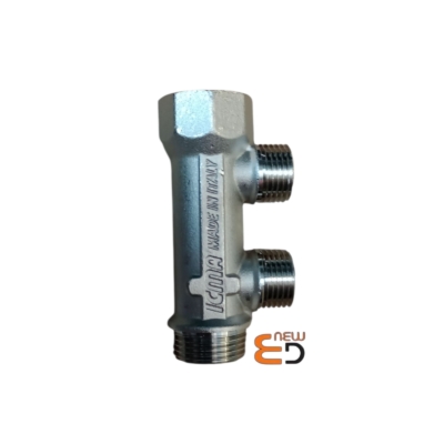 COLLETTORE OTTONE NICHELATO 3/4 2 VIE