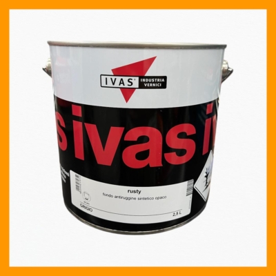 RUSTY BIANCO OPACO 2,5 LT FONDO ANTIRUGGINE SINTETICO IVAS