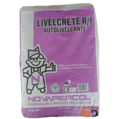 LIVELCRETE R1 AUTOLIVELLANTE 0-1 25KG NOVAPERCOL